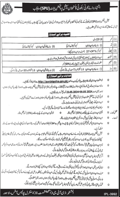 Latest Punjab Police Management Jobs 